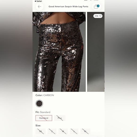 Good American Sequin Wide Leg Pants - Picture 5 of 10